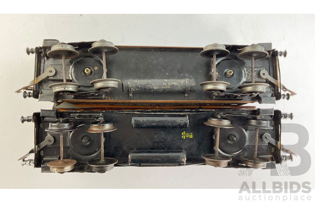 Vintage Gauge One Bing Passenger Carriages Made in Germany