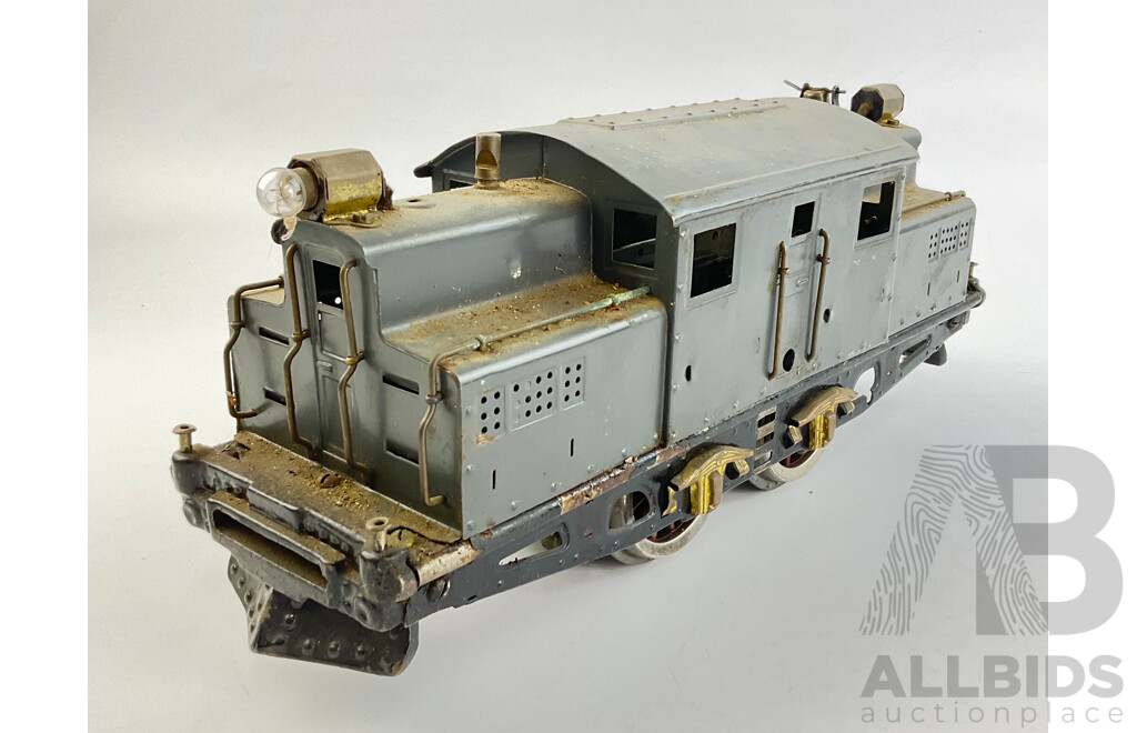 Vintage Model Railway Diesel Locomotive with Lights