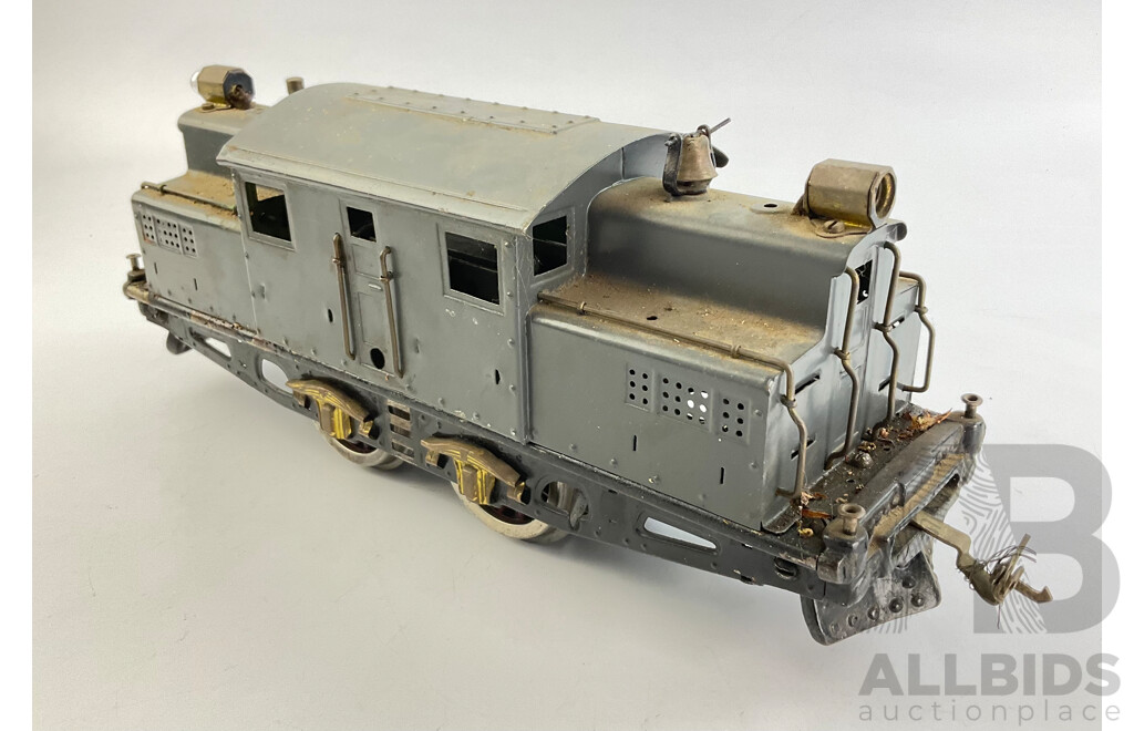 Vintage Model Railway Diesel Locomotive with Lights