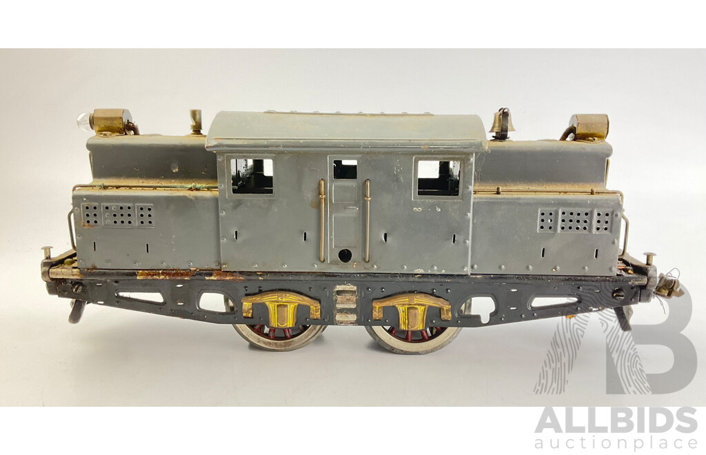 Vintage Model Railway Diesel Locomotive with Lights