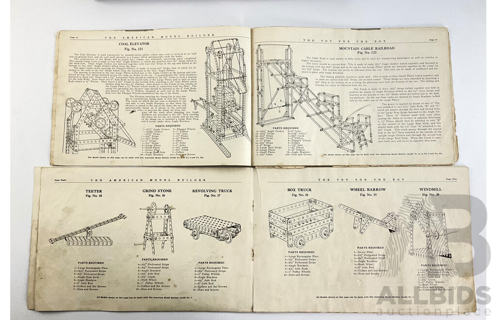 Vintage American Mechanical Toy Co, American Model Builder Number One with Original Manuals