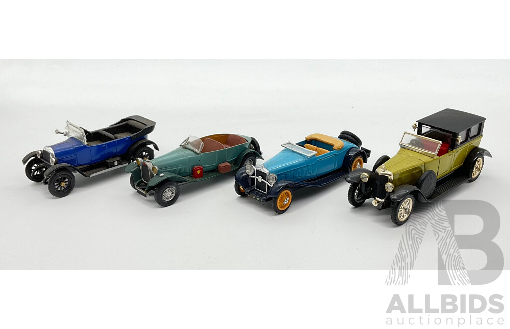 Collection of 1920' and 1930's Diecast Model Cars Including Rio and Solido