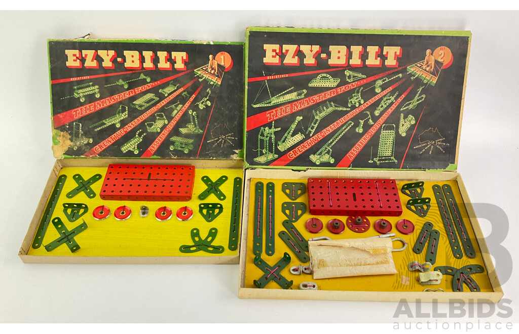 Vintage Ezy Bilt Set One and Two in Original Boxes
