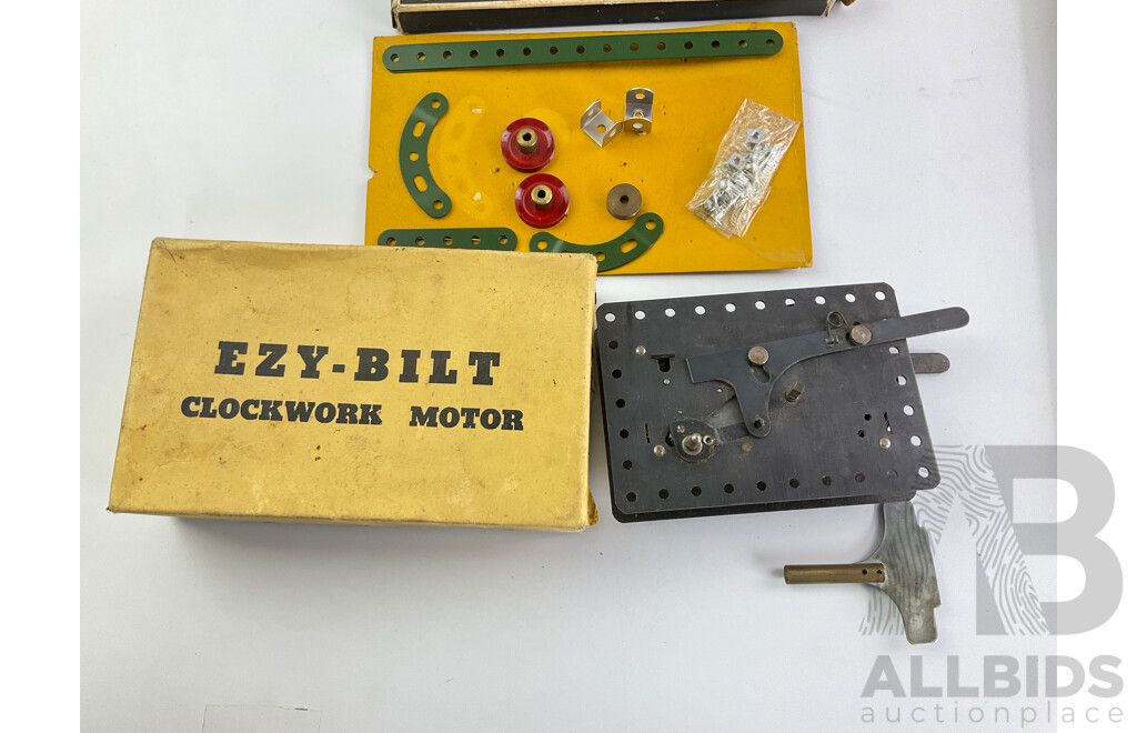 Vintage Ezy Bilt Clock Work Motor, Set One(2), Two and Two A, All in Original Box, Made in Australia