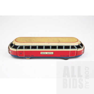 Vintage Ingap Padova Roma Napoli Tin Toy Bus