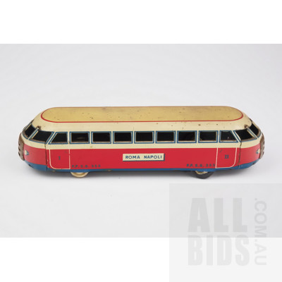 Vintage Ingap Padova Roma Napoli Tin Toy Bus