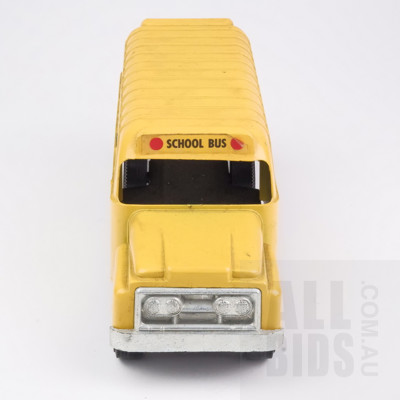 Vintage Hubley USA Tin Toy School Bus