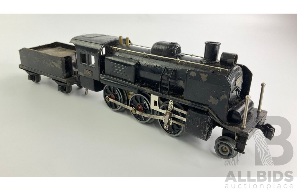 Vintage 'O' Gauge Three Rail Sakai Standard Model Steam Locomotive Set in Original Box, Made in Occupied Japan