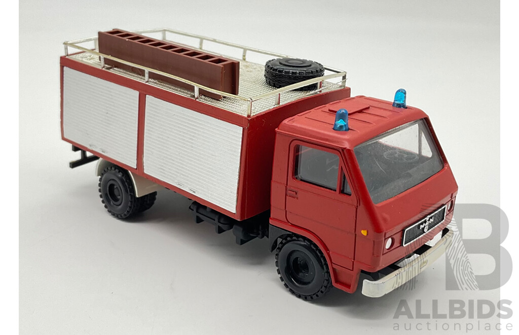 Vintage Conrad 1:50 Scale M.A.N Fire Truck 3191, Made in West Germany