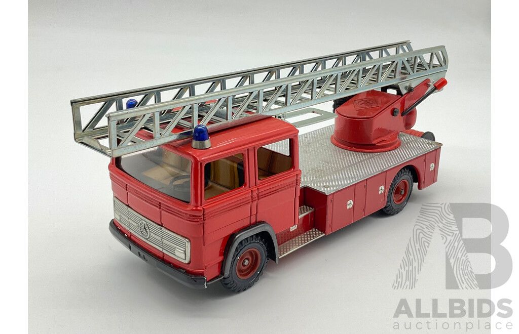 Vintage CKO 439 Mercedes Fire Engine with Friction Motor, Made in Germany
