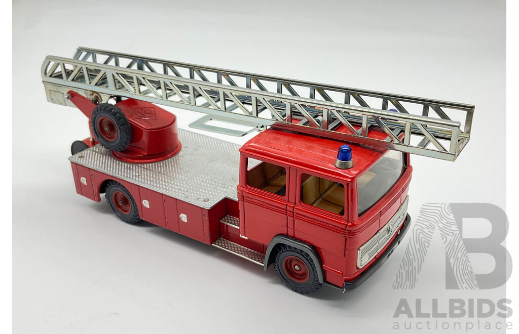 Vintage CKO 439 Mercedes Fire Engine with Friction Motor, Made in Germany