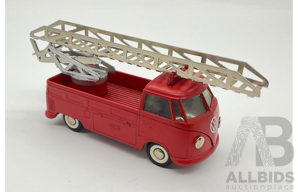 Vintage Tekno Volkswagon Fire Truck, Made in Denmark