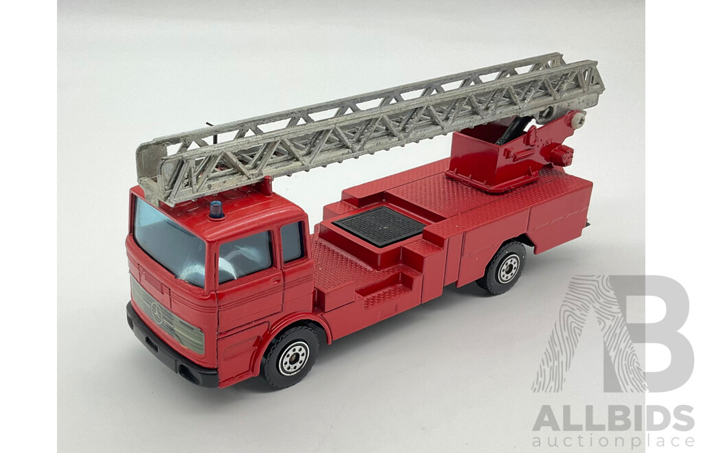 Vintage Solido Mercedes Fire Truck LP-1418, Made in France