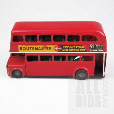Vintage Routemaster London Transport Double-Decker City Tourist Tin Toy Bus