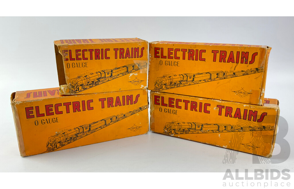 Four Vintage Sakai O Gauge Model Railway Boxes