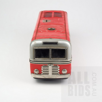 Vintage Modern Toys Japan Sonicon Battery Powered Lights Bus Tin Toy Bus