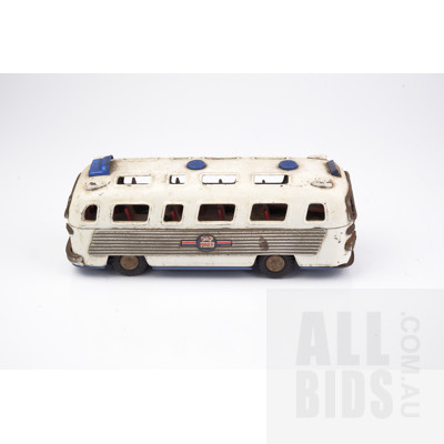 Vintage Air Porter Express Tin Toy Bus with Friction Drive Rear Wheels