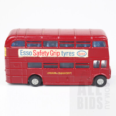 Two Vintage Dinky Toys England Diecast 1:72 Routemaster and Atlantean Double-Decker London Buses (2)