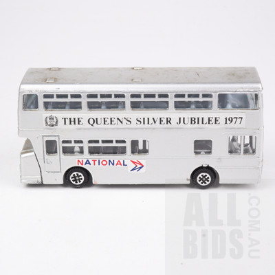 Two Vintage Dinky Toys England Diecast 1:72 Atlantean Double-Decker London Buses (2)