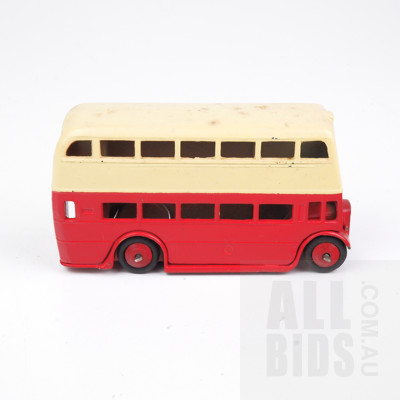 Vintage Dinky English Small-Scale Diecast Double Decker Bus