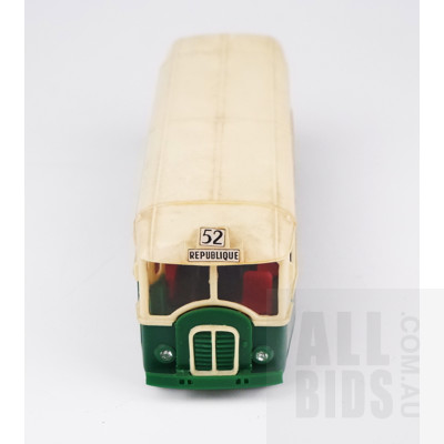 Vintage French Minialuxe Les Miniatures Moulded Plastic Parisien R.A.T.P. Autobus Circa 1950s