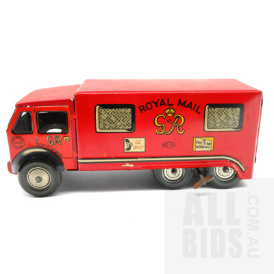 Vintage Metal Royal MailVan With Wind Up Drive - Made In Great Britain