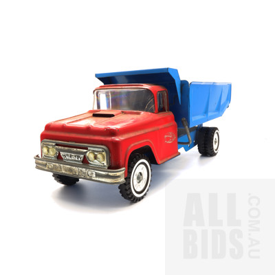 Vintage Tin Dump Truck - Wyn Toy Australia - Red