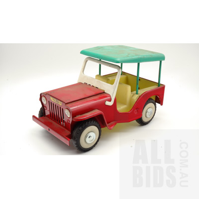 Vintage Tin Wyn Toy Jeep - Made In Australia