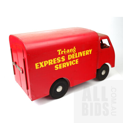 Vintage Tin Tri-ang Express Delivery Service Truck - Made In England - In Original Box