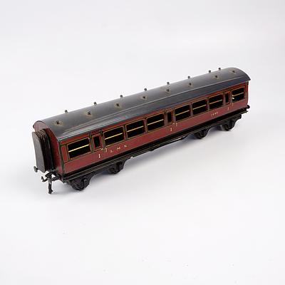 Vintage LMS 3490 Iron and Tin O Scale Model Carriage