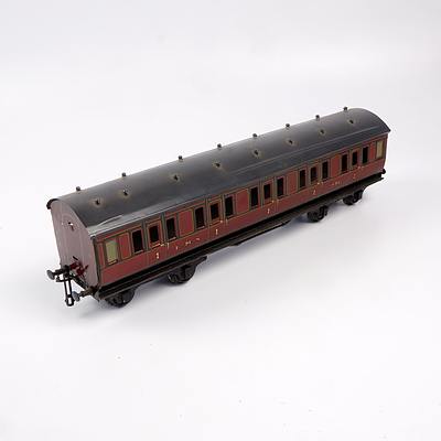 Vintage LMS 3490 Iron and Tin O Scale Model Carriage