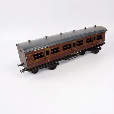 Vintage LMS 2784 Iron and Tin G Scale Model Carriage