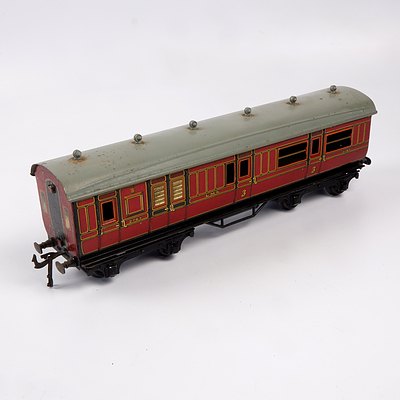 Vintage LMS 2783 Iron and Tin O Scale Model Carriage