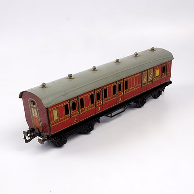 Vintage LMS 2783 Iron and Tin O Scale Model Carriage