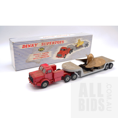 Vintage Dinky Supertoys 986 Mighty Antar Low Loader With Propeller - In Original Box