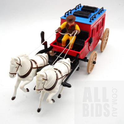 Vintage 1970s Battery Operated Old West Stage Coach