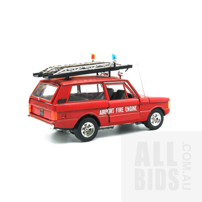 Vintage Burago Airport Fire Engine Range Rover Made In Italy