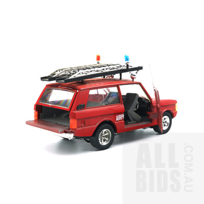 Vintage Burago Airport Fire Engine Range Rover Made In Italy