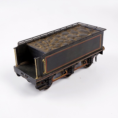 Vintage Coal Car Iron and Tin G Scale Model Carriage