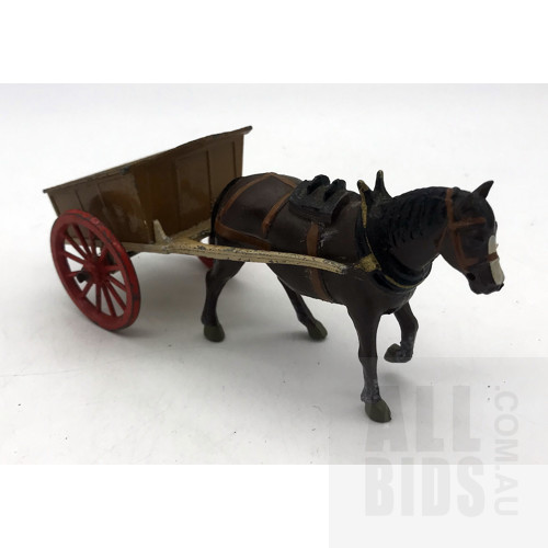 Vintage Cast Horse With Cart - Britains LTD - Made In England