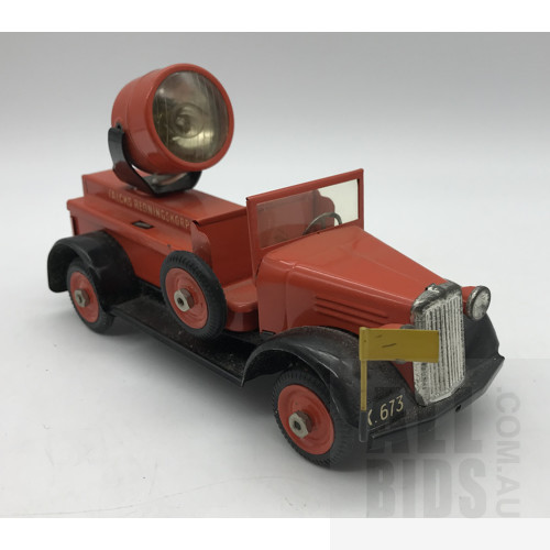 Vintage Tin TONKA Flack Redningskorps Fire Engine - Made In Denmark