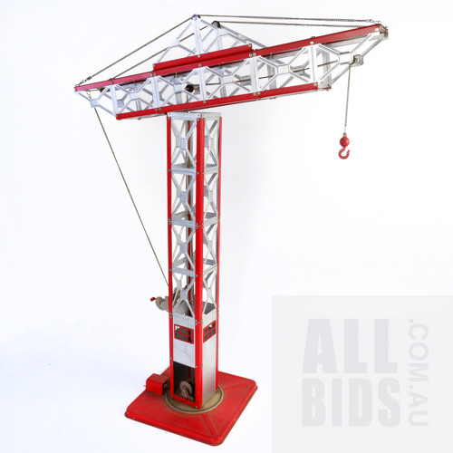 Vintage Tin Mechanical Crane - Geobra