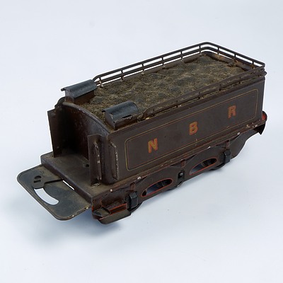 Vintage German NBR Coal Car Iron and Tin G Scale Model Carriage