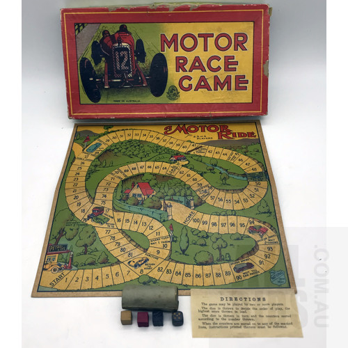 'A Motor Ride' game board by National Game Company - Made in Australia
