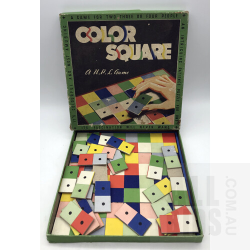 Vintage 'Color Square' game board By A U P L Game - Made in Australia