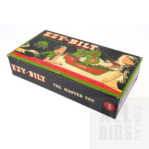 Vintage Ezy-Bilt Australian no 8 master toy set in Tin Box