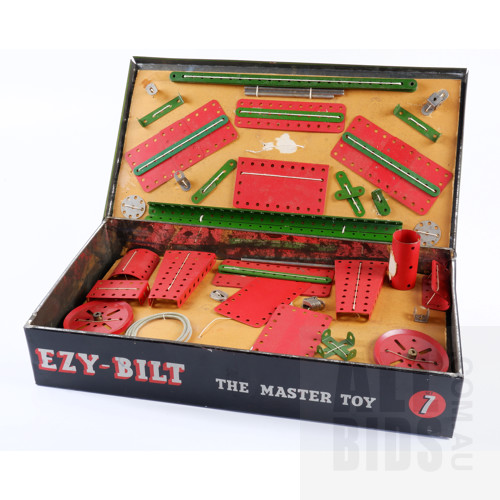 Vintage Ezy-Bilt Australian no 7 master toy set in Tin Box