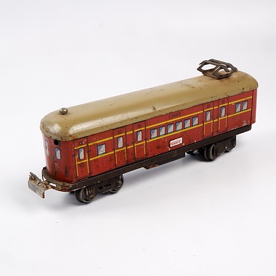 Vintage Electric O Scale Ferris C3469 Class Passenger Car Friction Motor Model Carriage