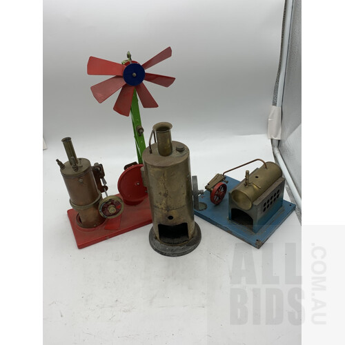 Vintage Circa 1950s Steam Engines - Lot Of 3