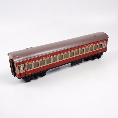 Vintage Australian O Scale NSWGR First and Second Class Passenger Car Model Carriage